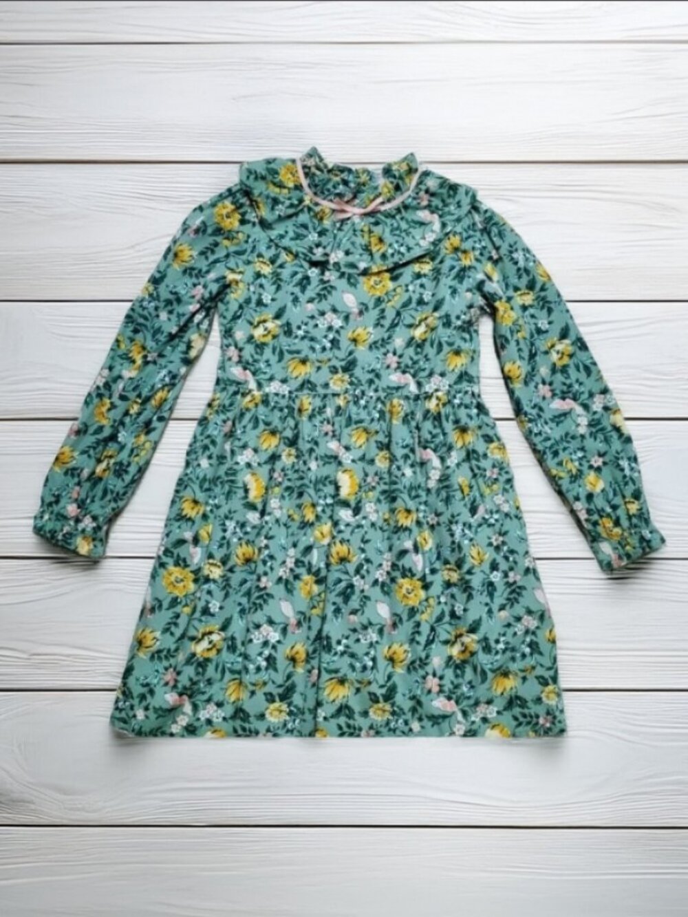 Janie and Jack Floral Bird Dress Size 10